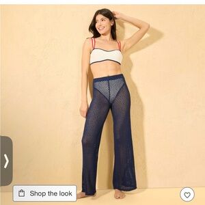 Women's Crochet Cover Up Pants - Shade & Shore™ Navy Blue